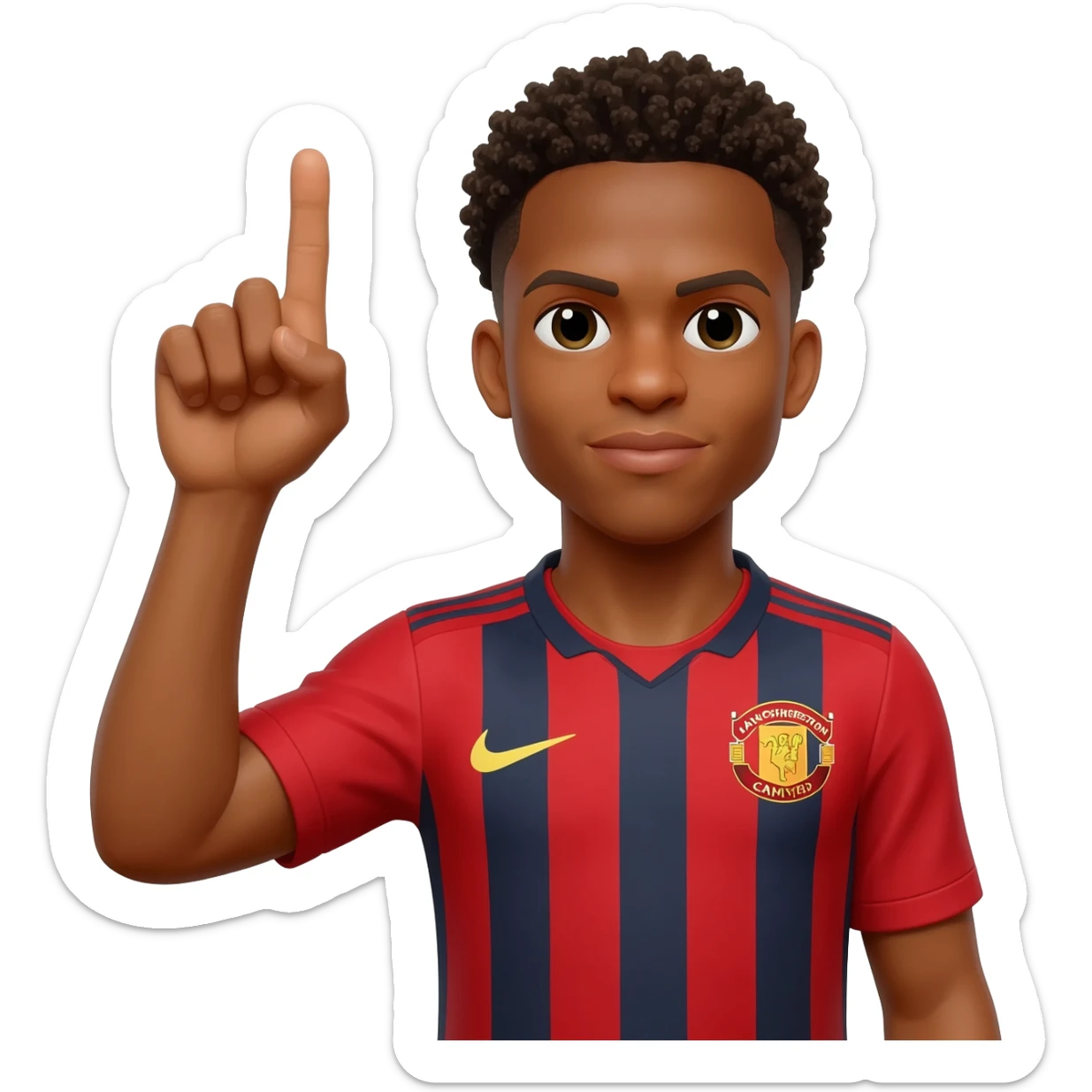 A foto de comemoração do Jesse lingard com os dedos sticker