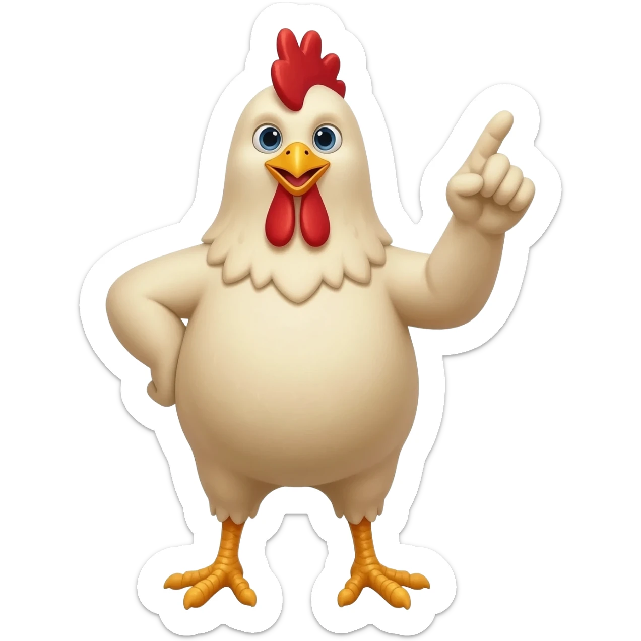 Chicken directing a movie sticker