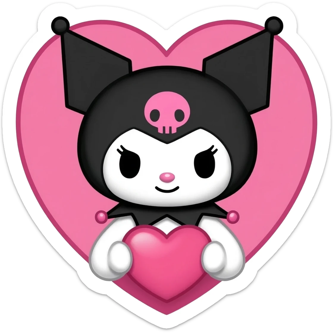 Kuromi heart sticker