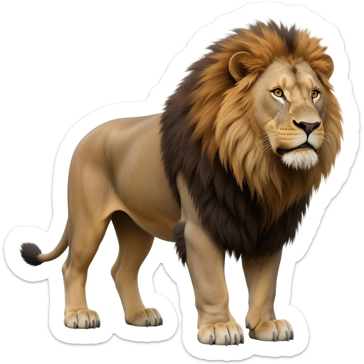 Serious realistic majestic looking lion sticker