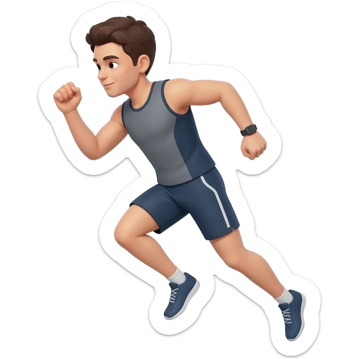 Running emoji of myself sticker