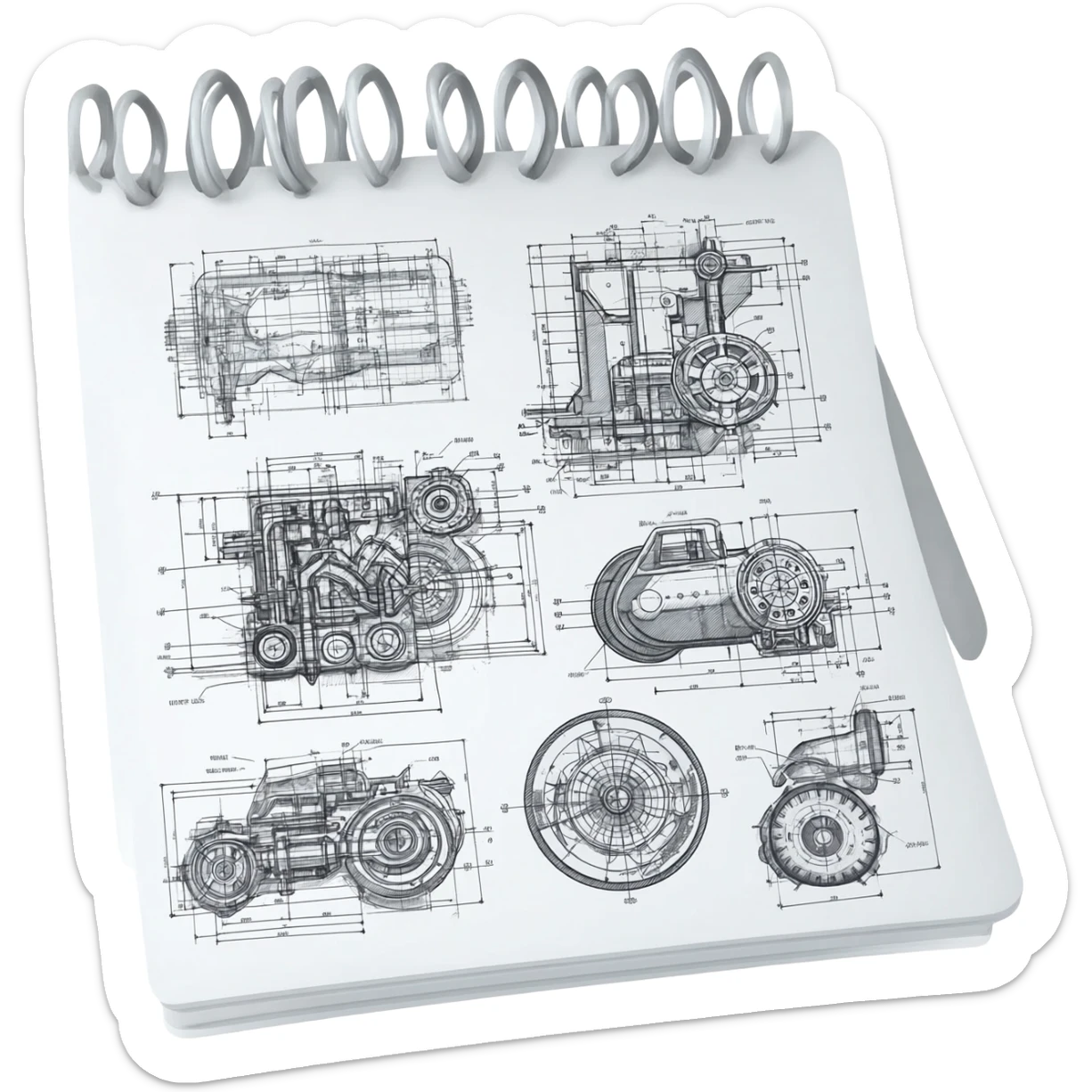 Una agenda tipo ingeniero sticker