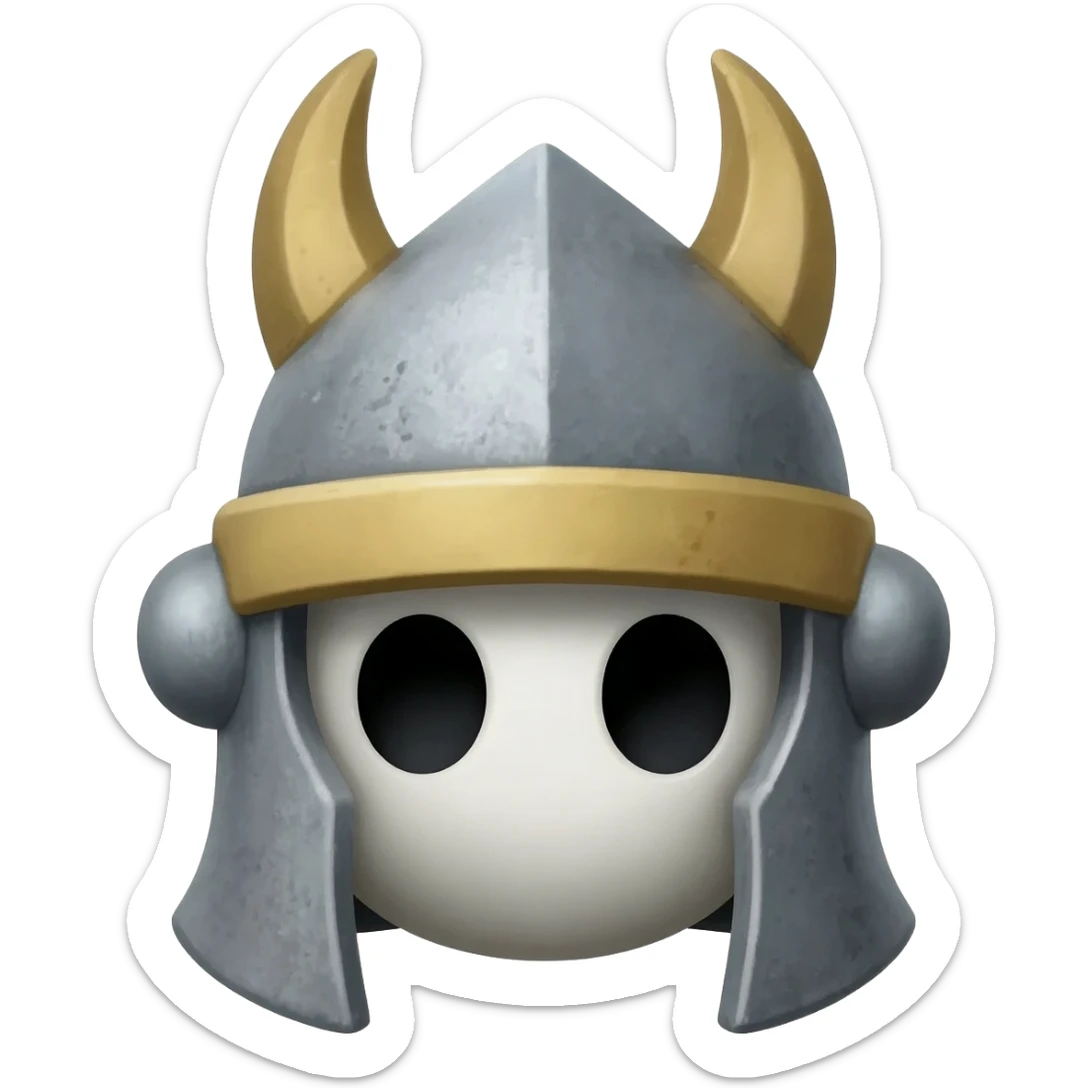 The knight head from hollow knight sticker