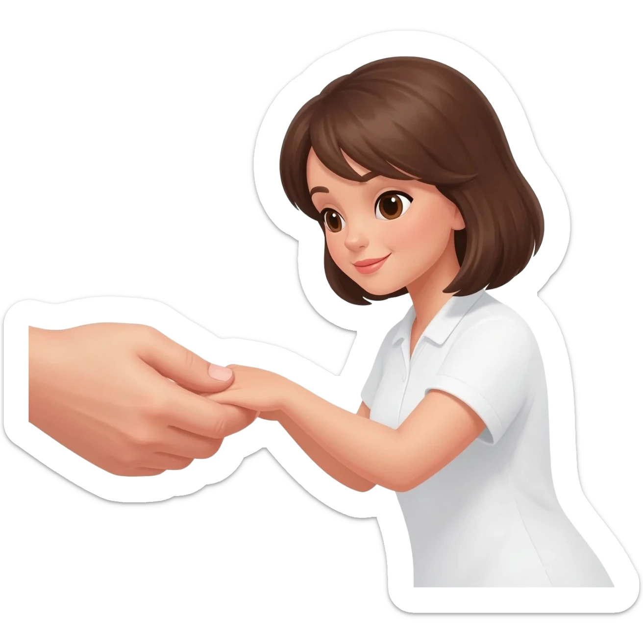 hand massage in a luxury spa by a beautician sticker