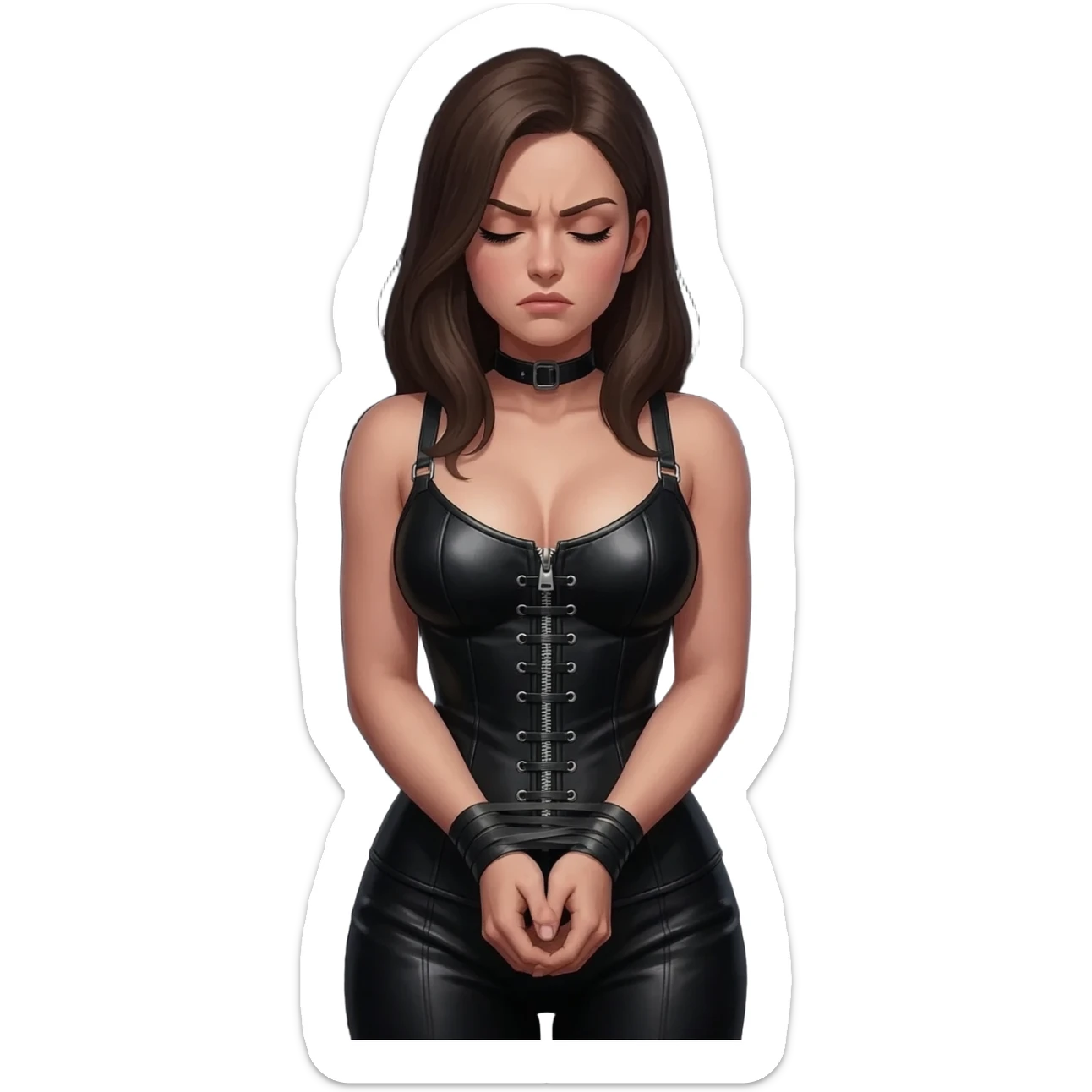 Bdsm Girl in straightjacket sticker