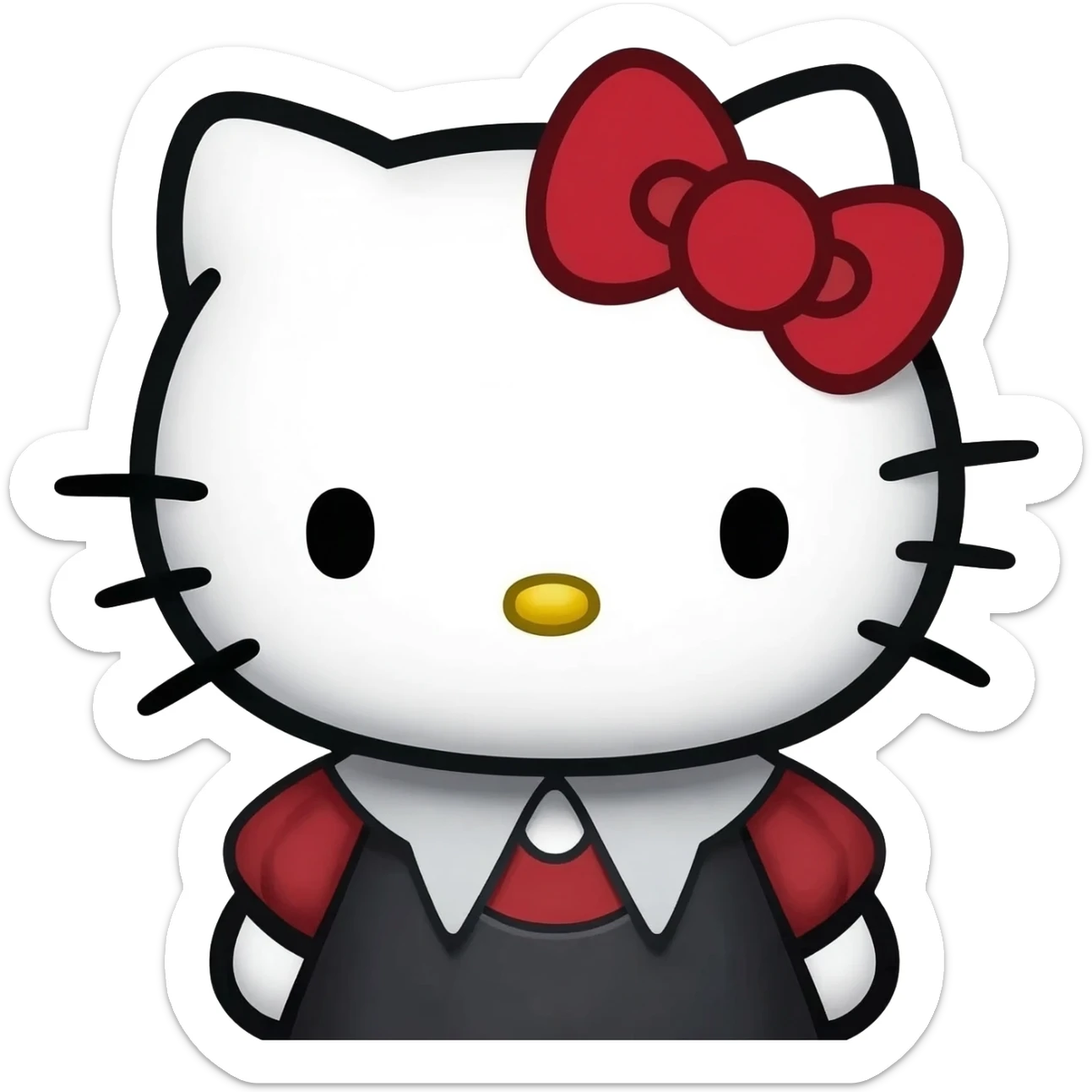 unseen hello kitty as the handmaids tale sticker