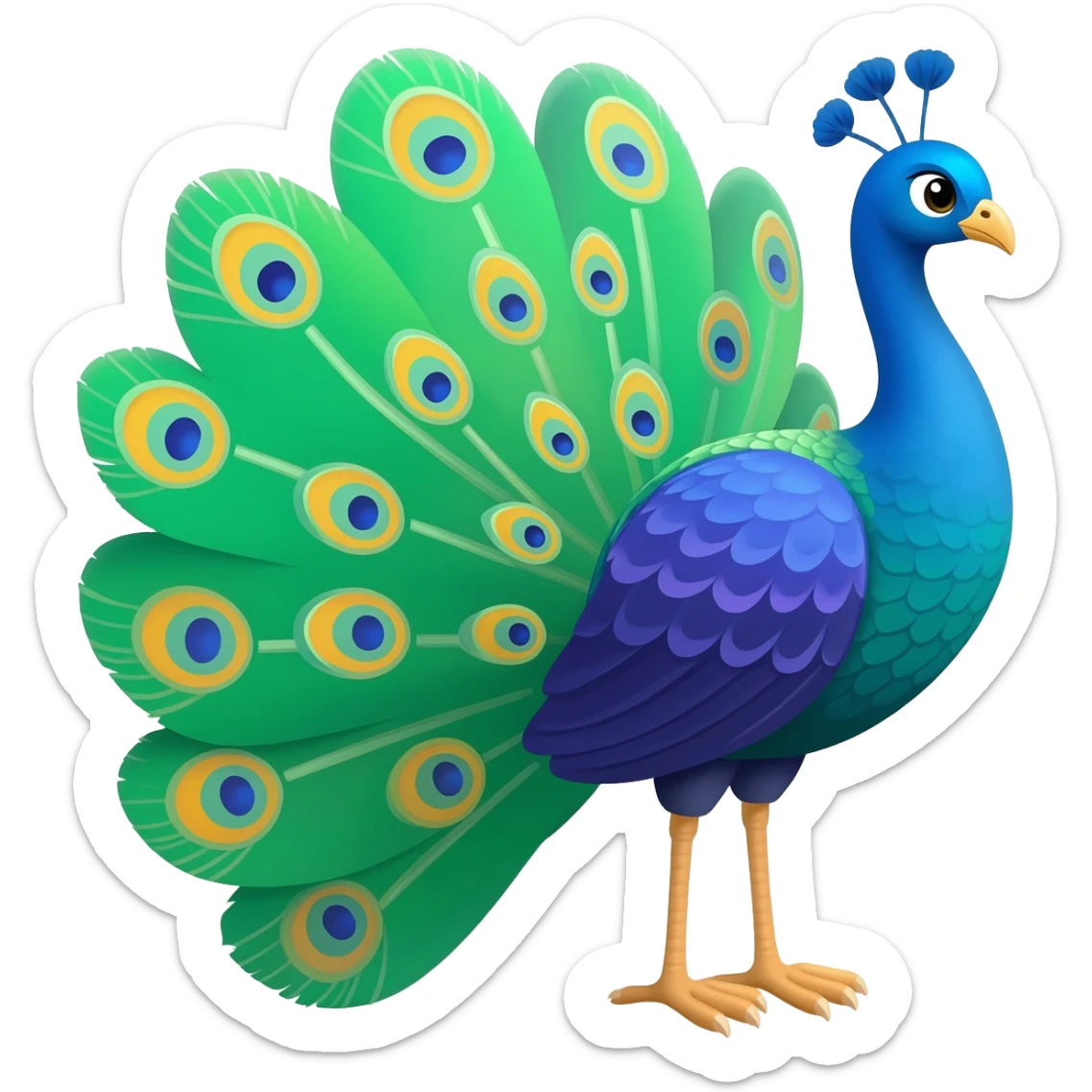 Peacock sticker