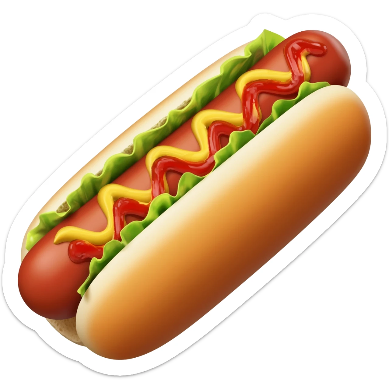 Hot dog sticker