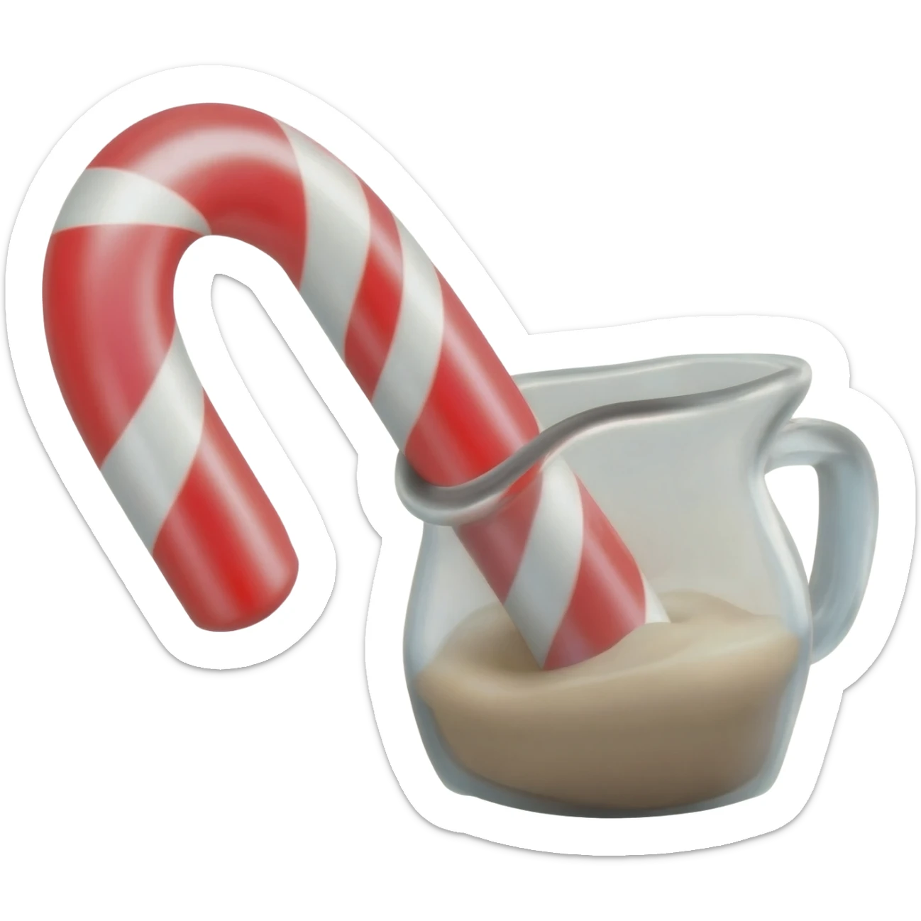 candy cane coffee creamer sticker