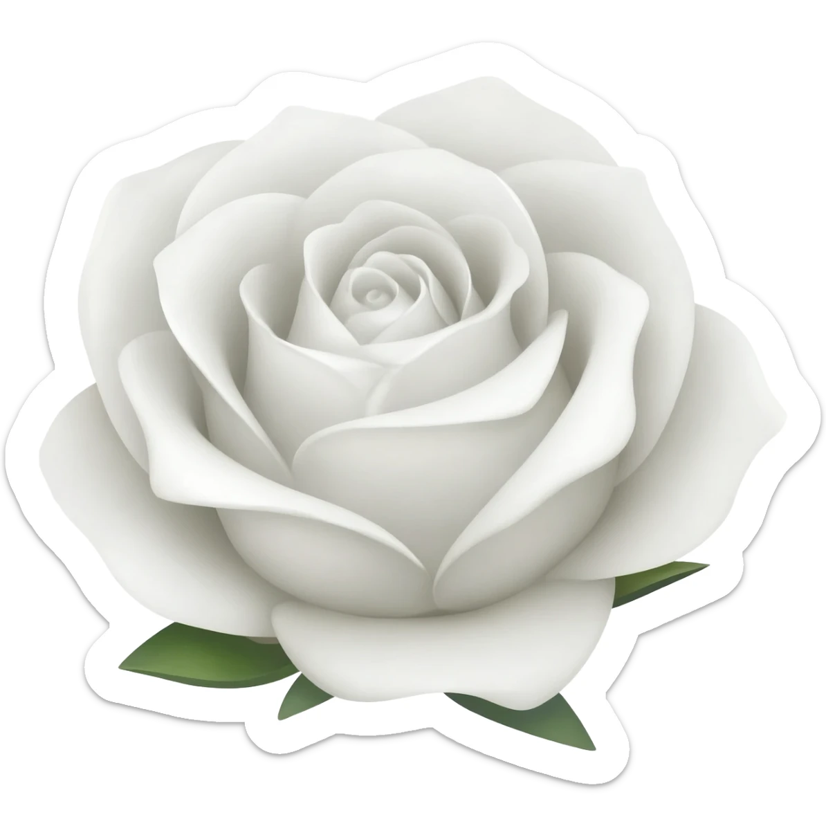 White rose emoji sticker