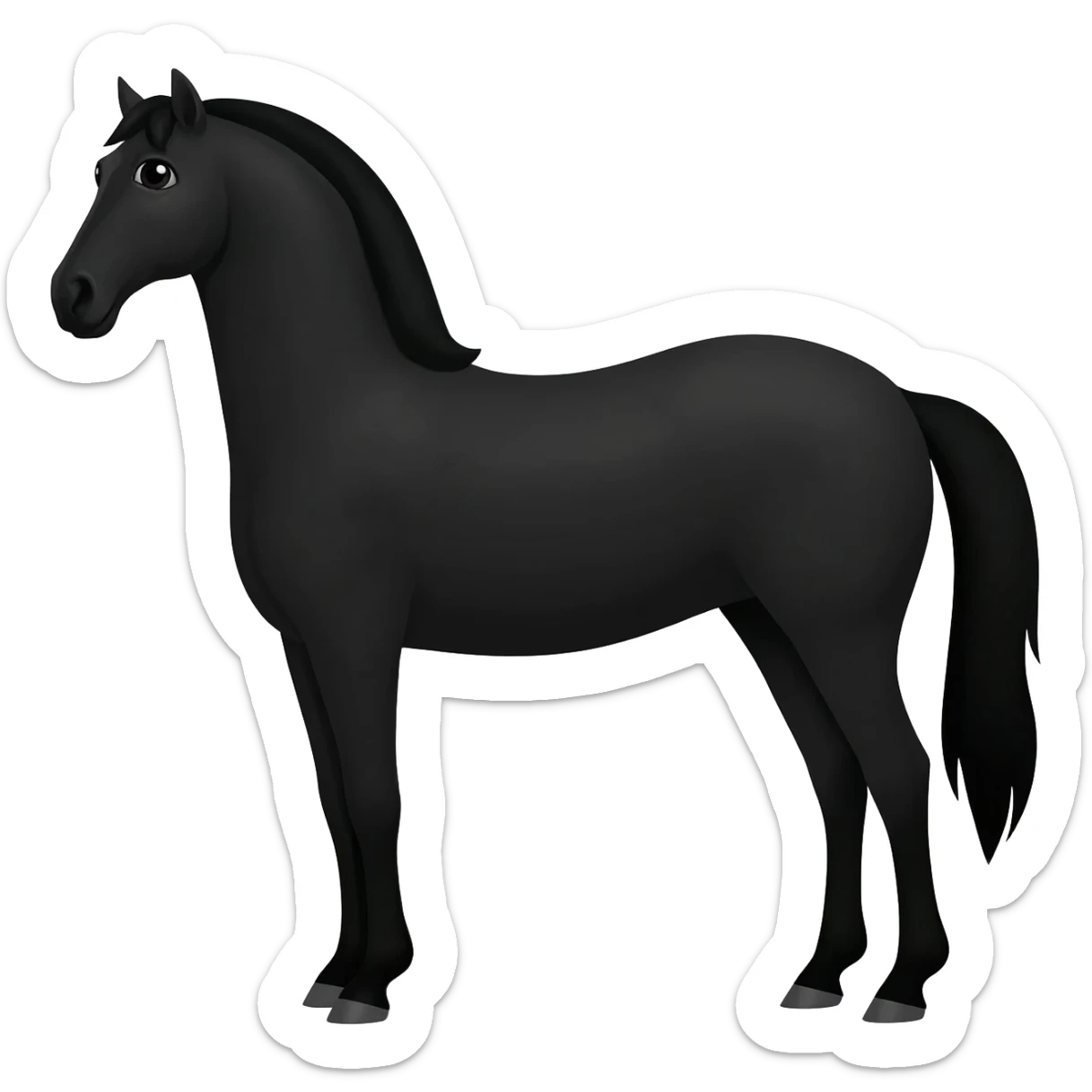 Black horse sticker