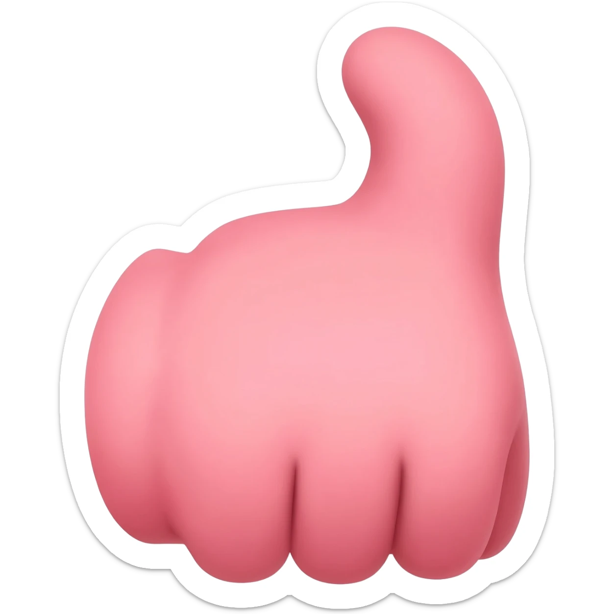 emoji like thumb with pink color sticker