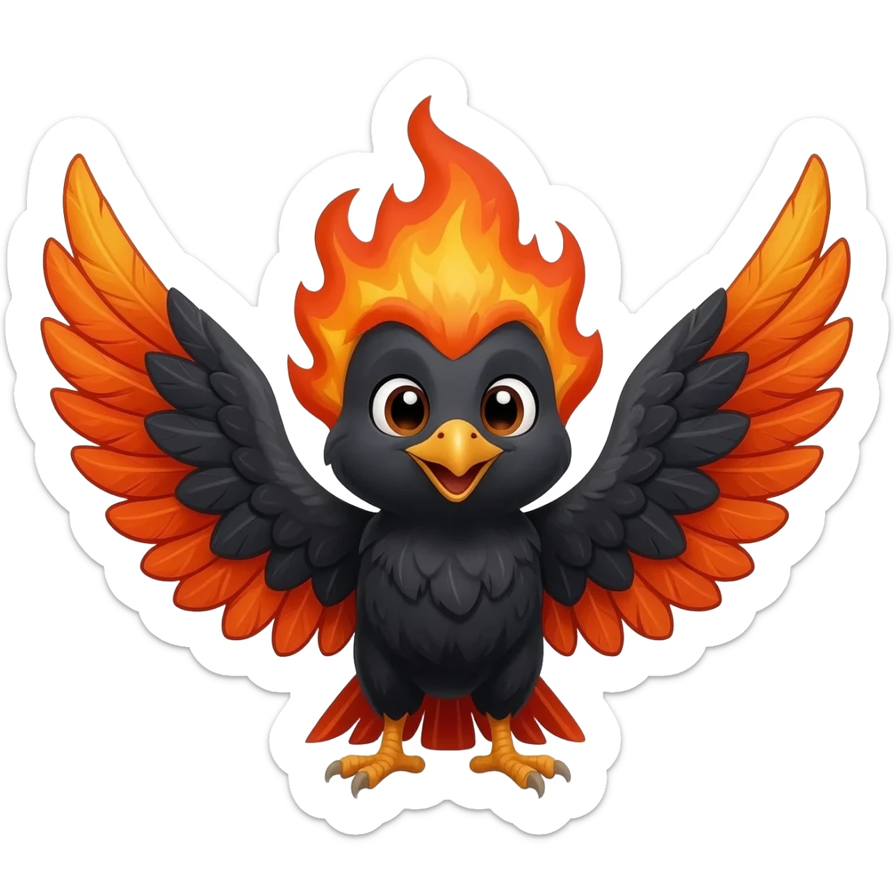 black phoenix happy sticker
