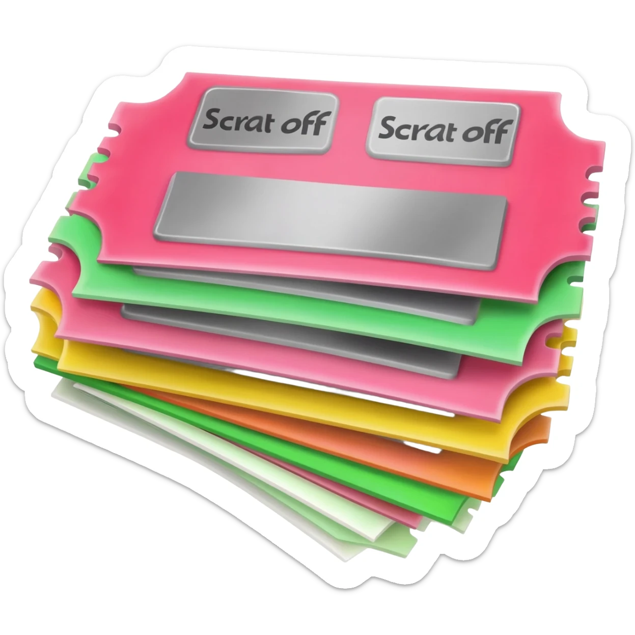 Scratch-off Lottery Tickets sticker