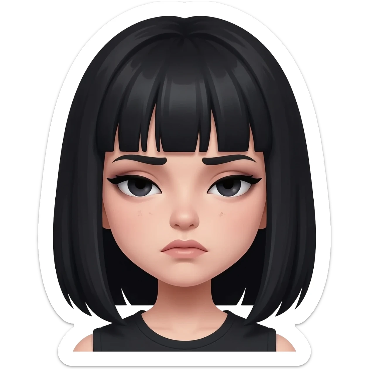 Scene emo girl sticker