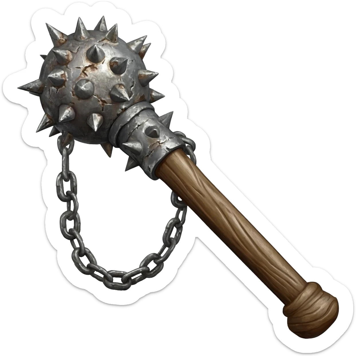 spiked flail sticker