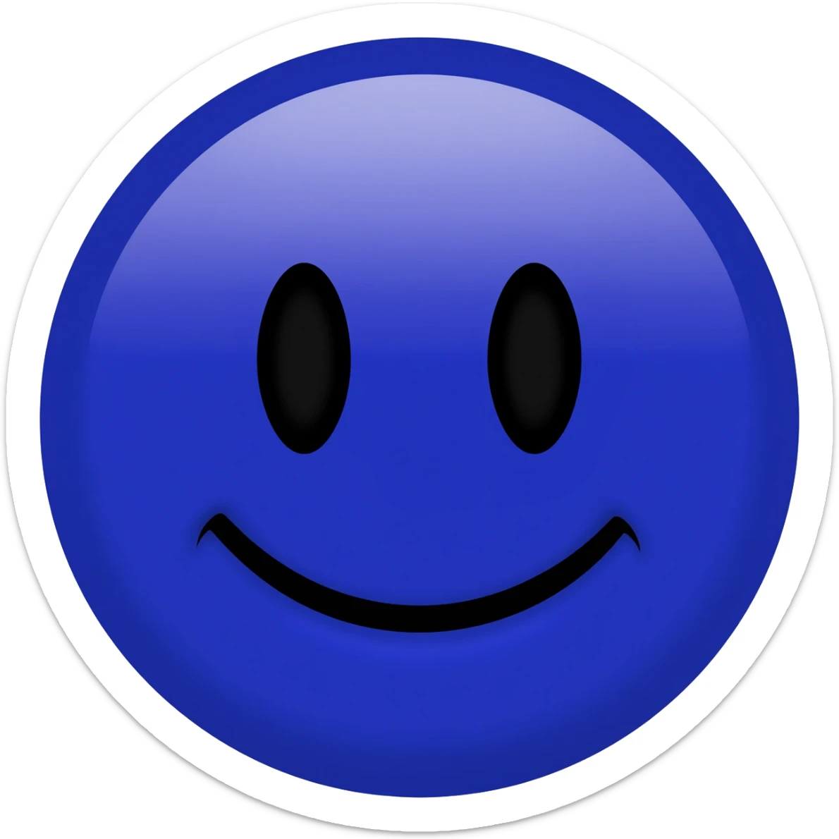 I said smiling face in navy rich royal blue shad with black lining. No other color adding! sticker