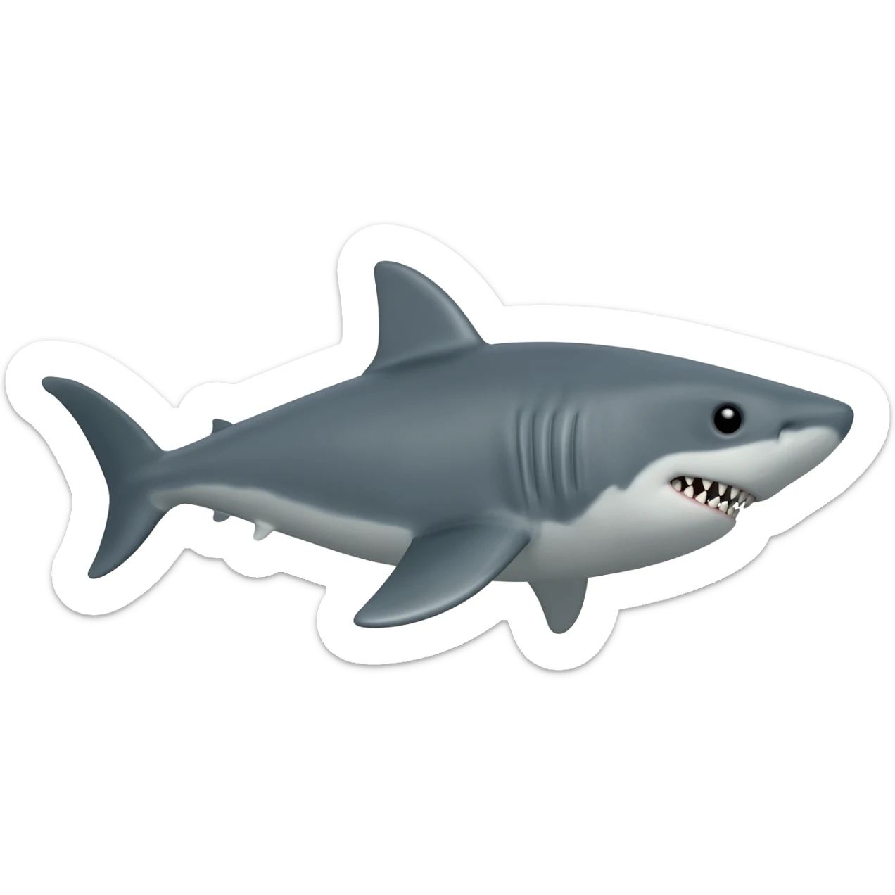Shark with teeth sticker