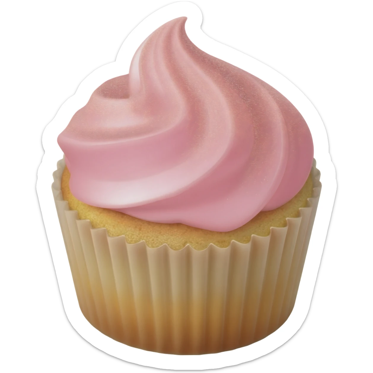 Cupcake with pink icing sticker