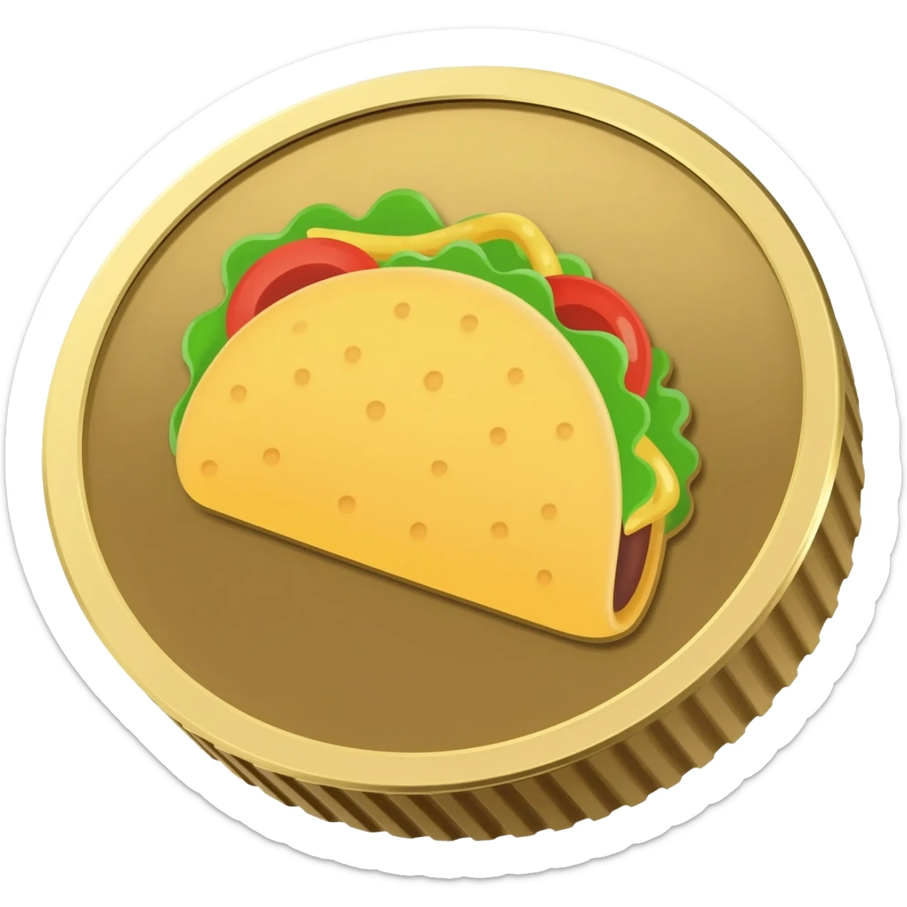 taco coin sticker