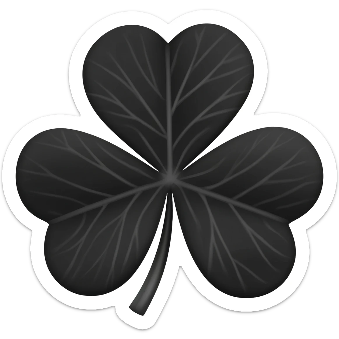 Five leaf clover with black colour sticker