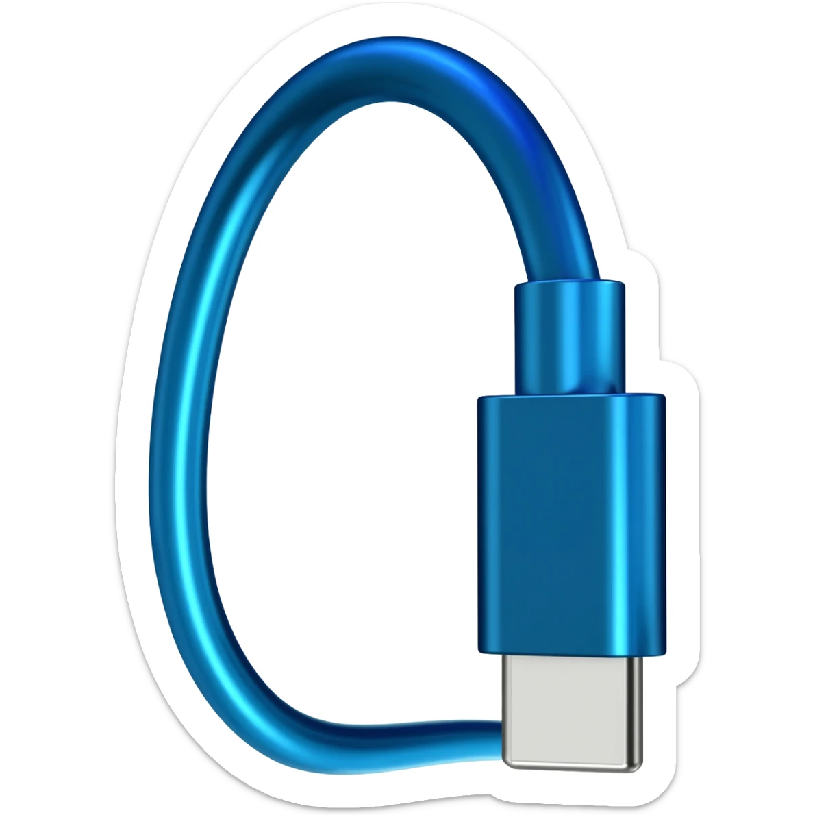 Blue metallic charger cord sticker
