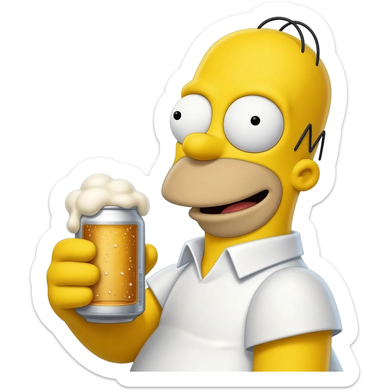 Homer avec une bier sticker