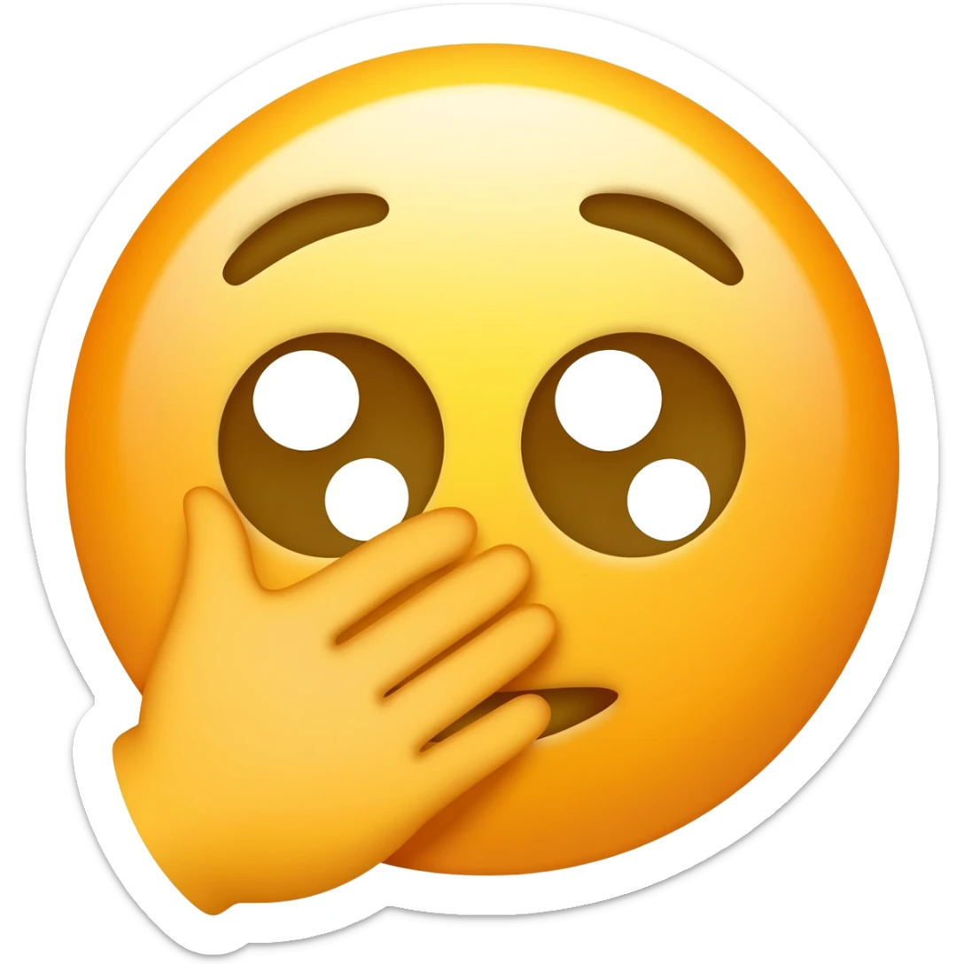 emoji boztesando mano en la boca sticker