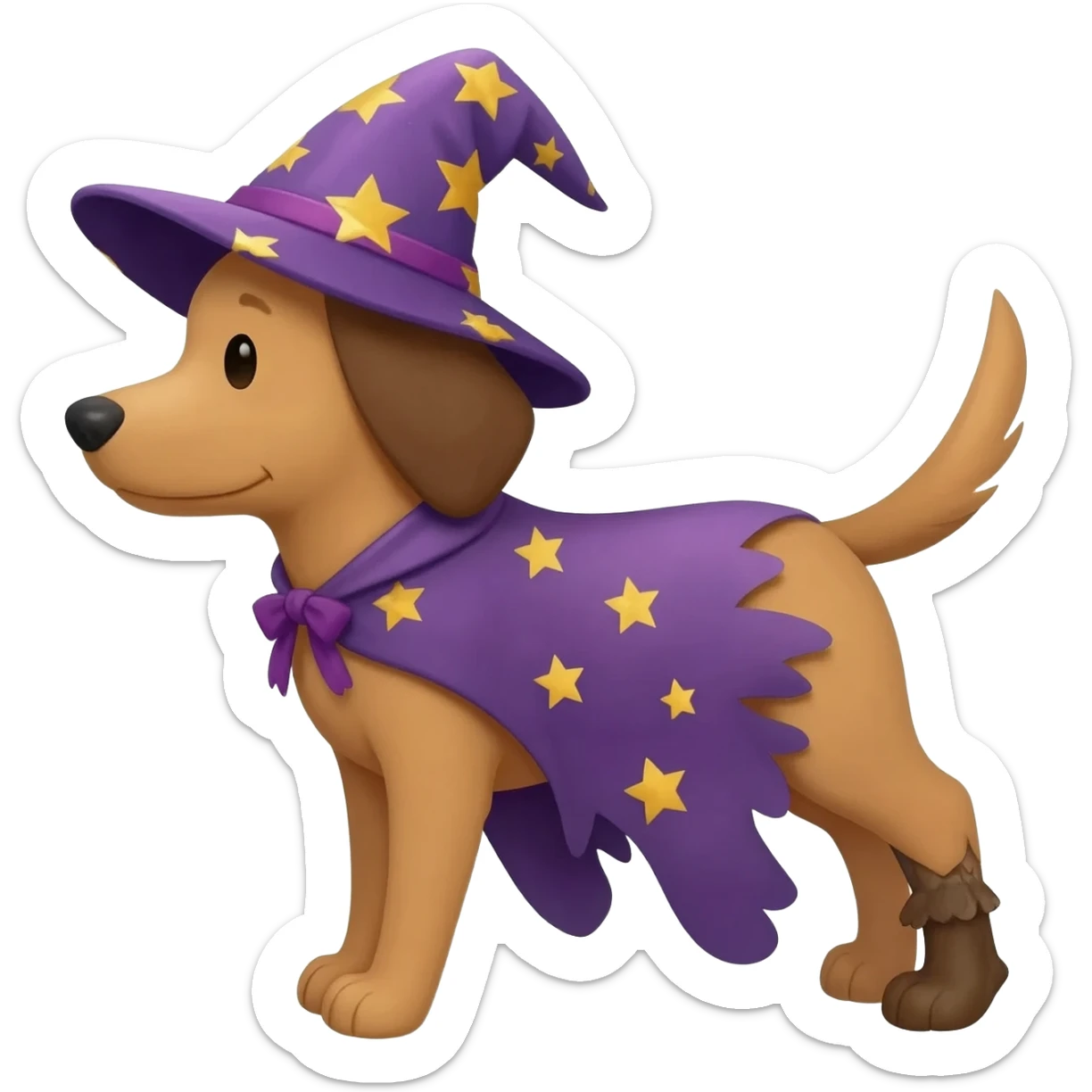 Dog wizard sticker