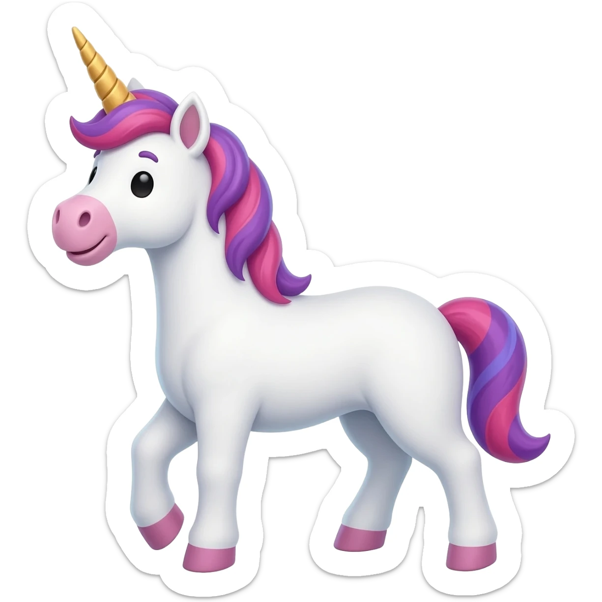 unicorn singing sticker
