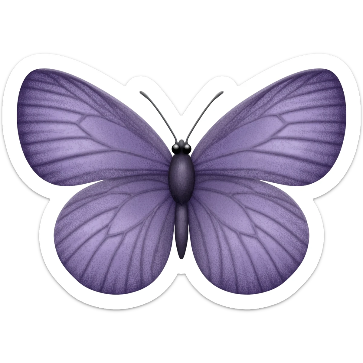 Greyish lavender butterfly sticker