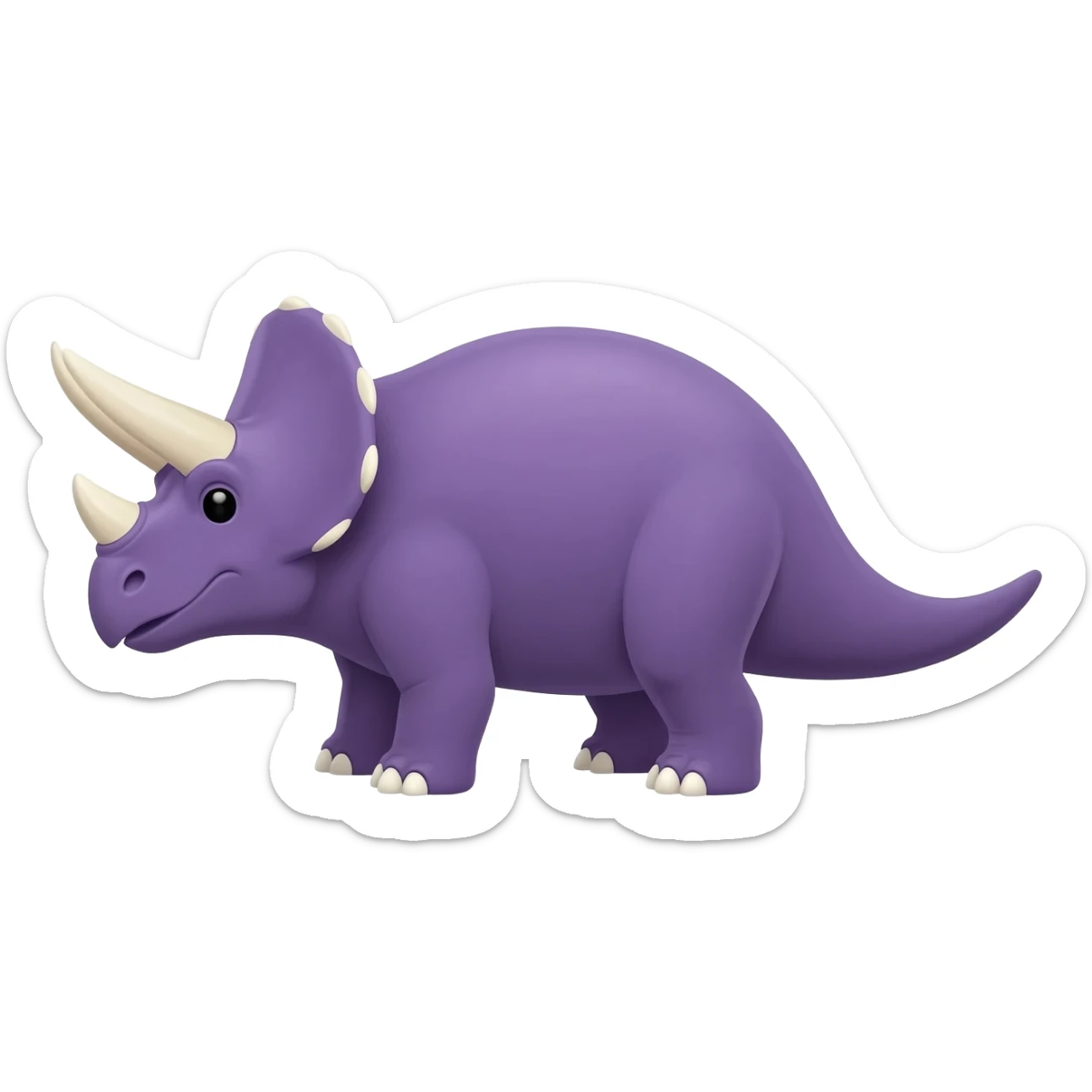 Purple tricratops sticker