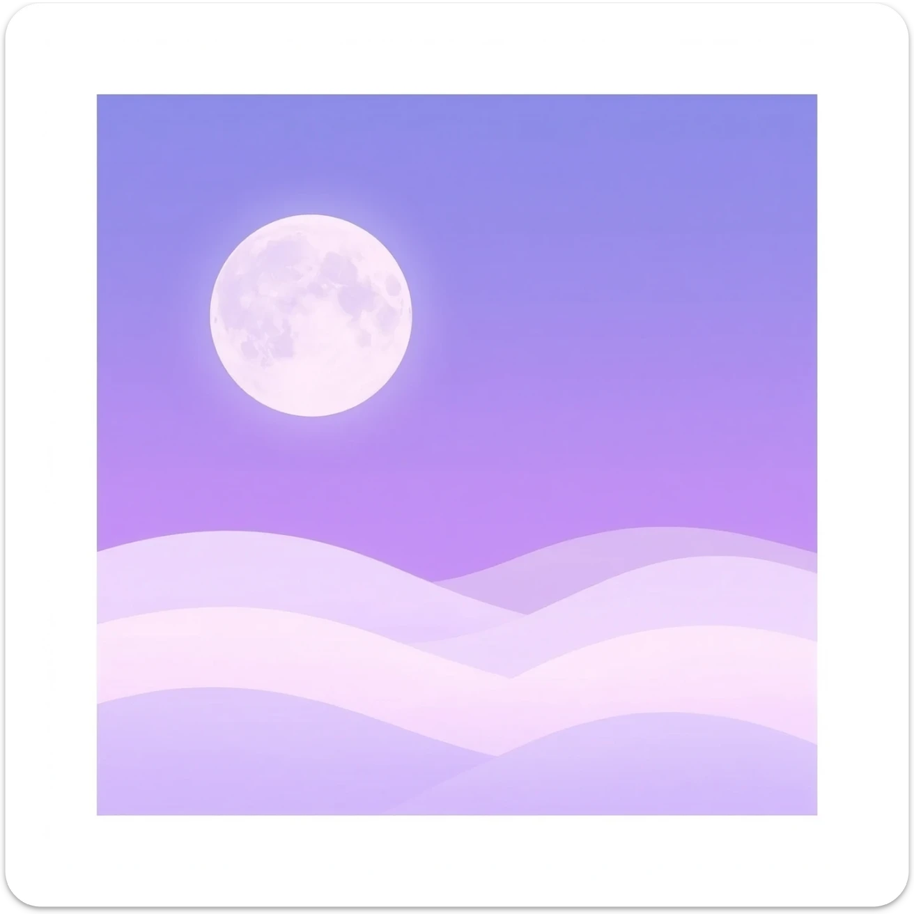 pastel purple moon sticker