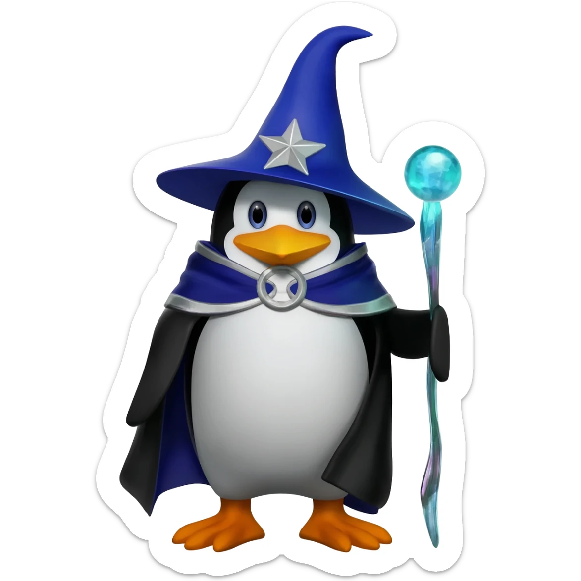 Penguin Wizard sticker