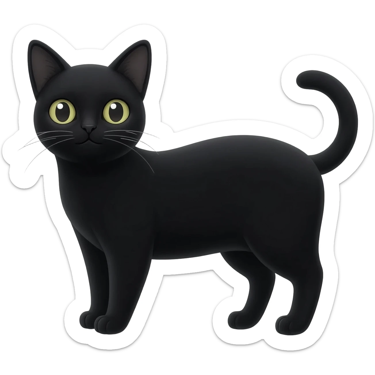 black cat sticker