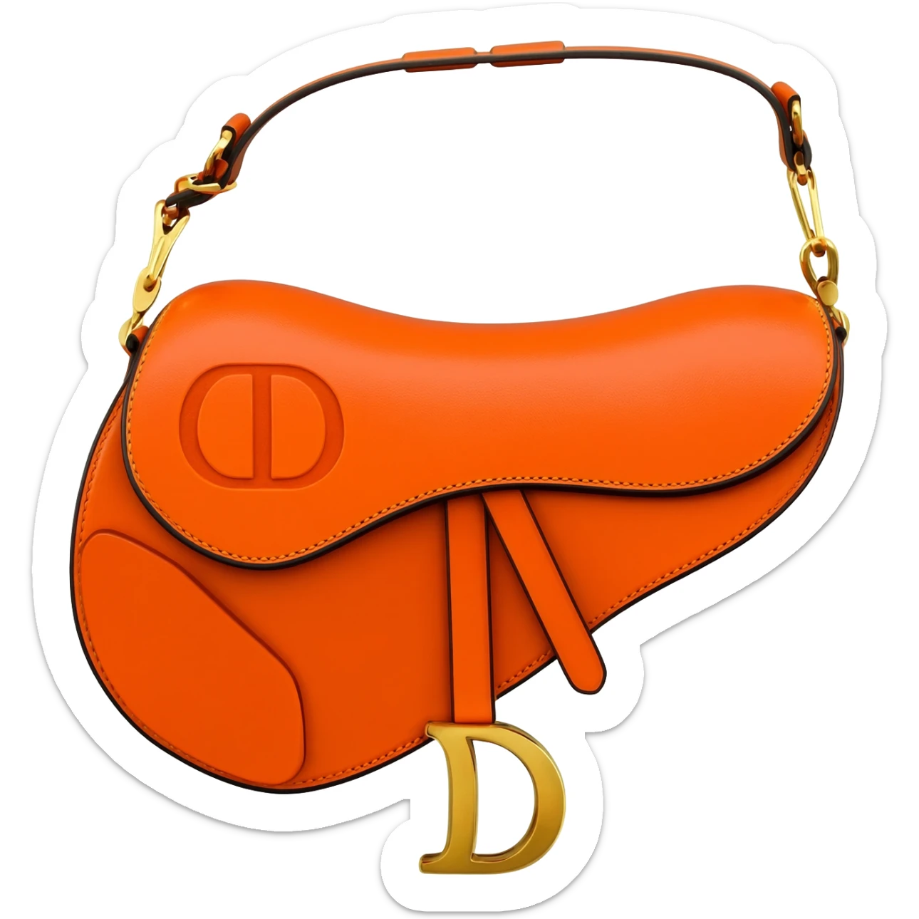 orange dior saddle bag sticker