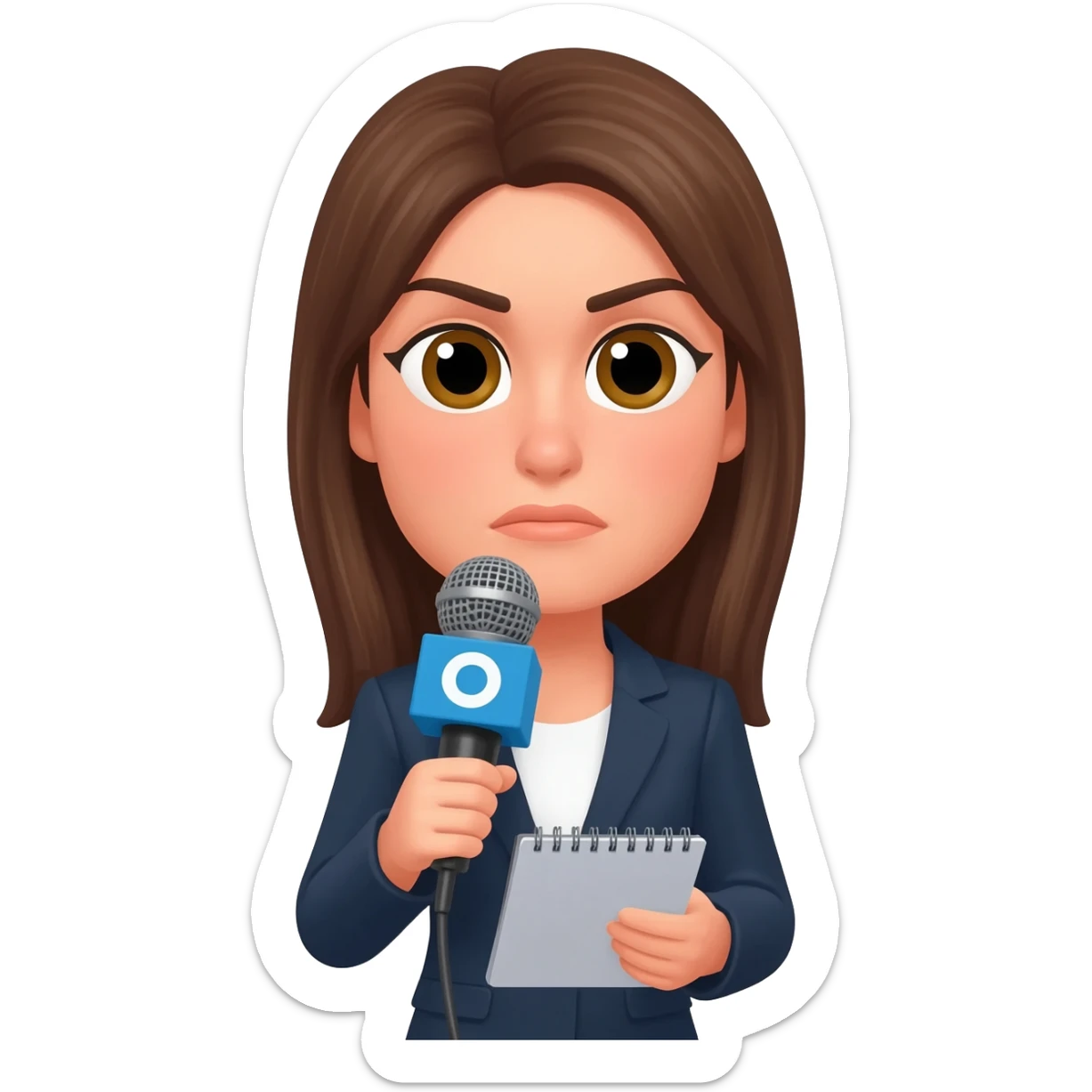 woman reporter sticker