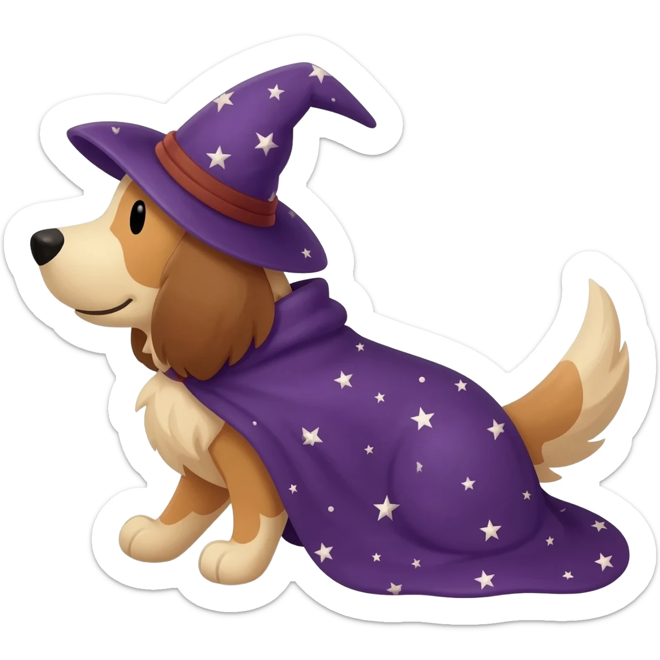 Dog wizard sticker