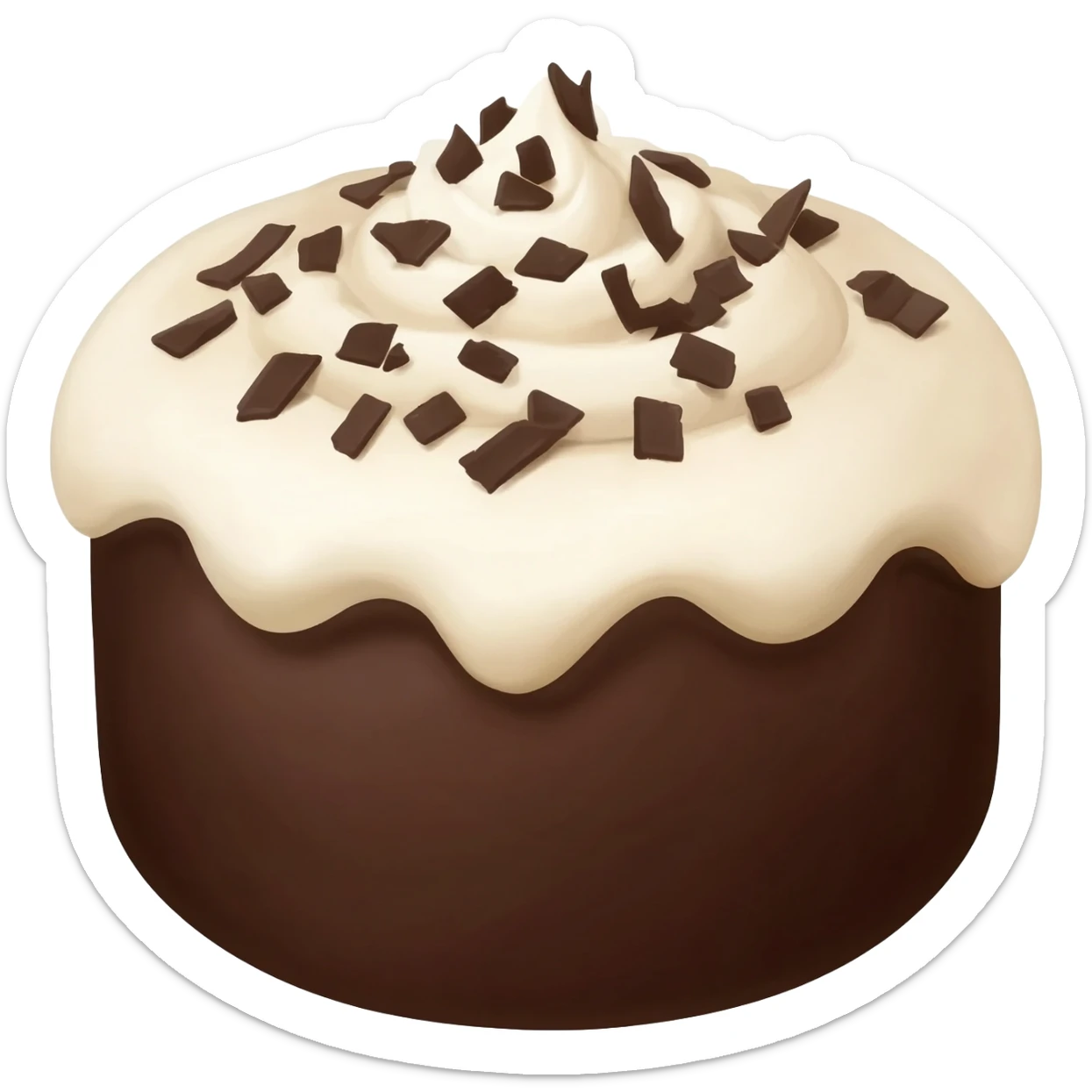 Chocolate cake with white cream sticker