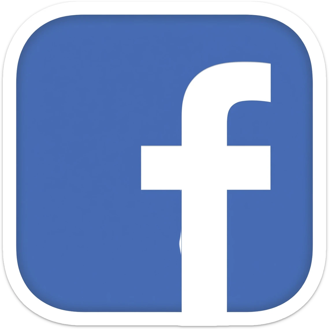 White Facebook app sticker