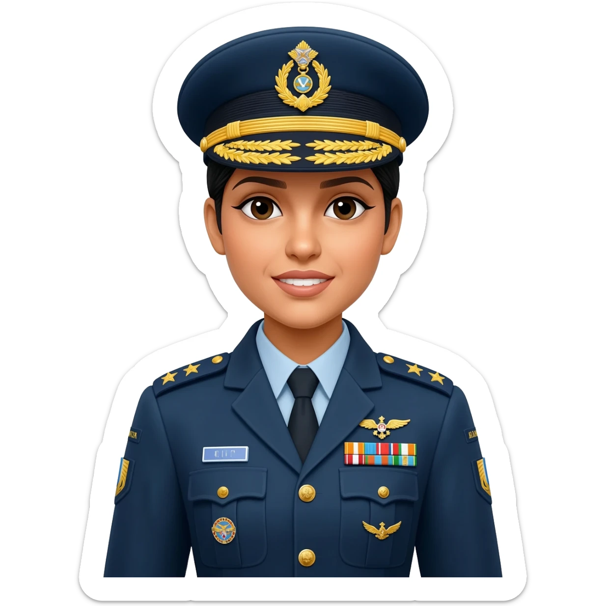 Indian air force officer female sticker