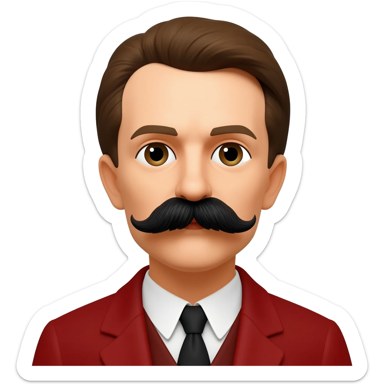 emoticon with Nietzsche moustache sticker