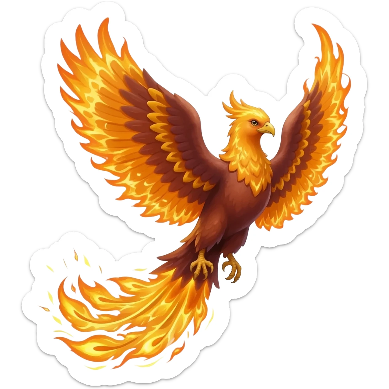 brown phoenix sticker