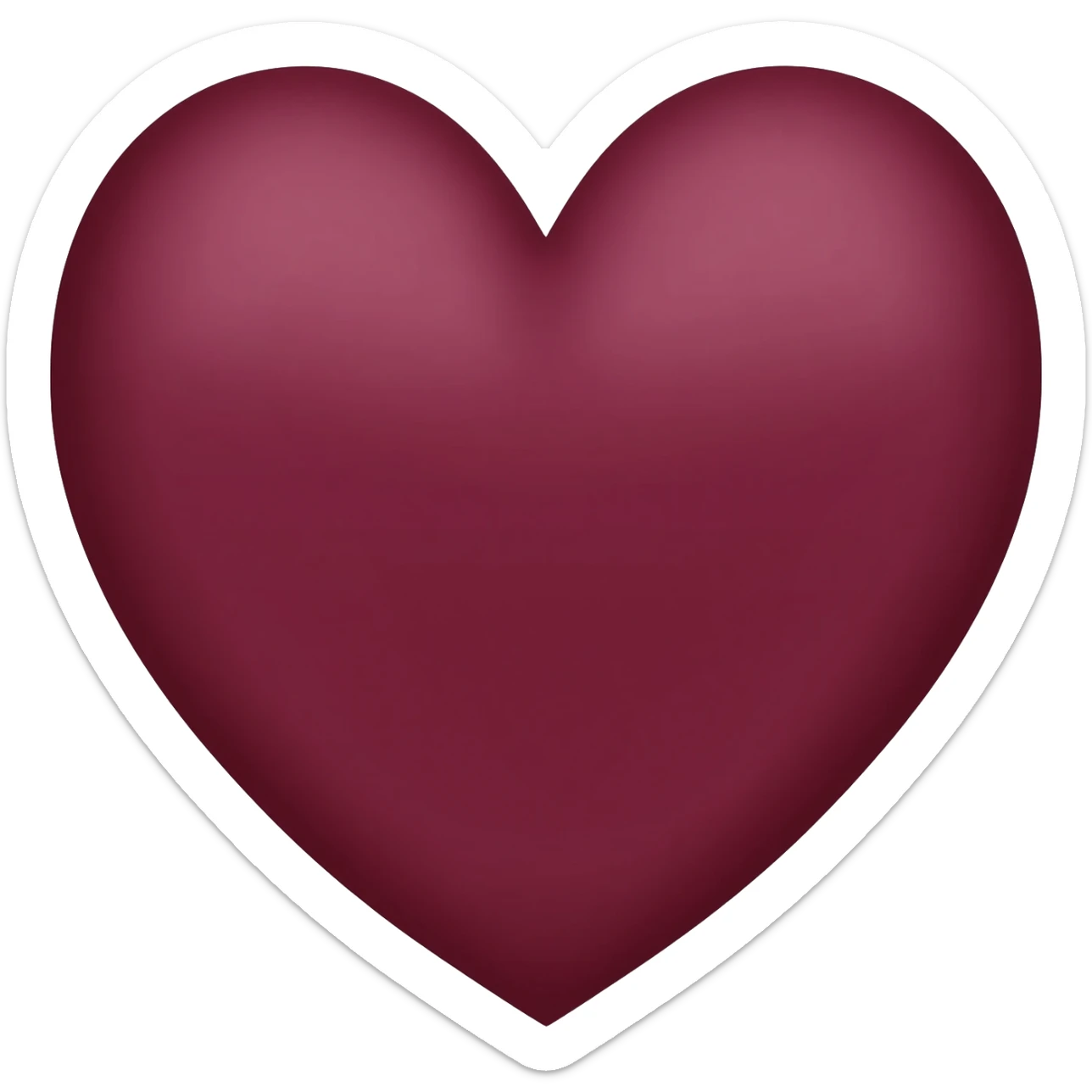 Maroon heart emoji sticker
