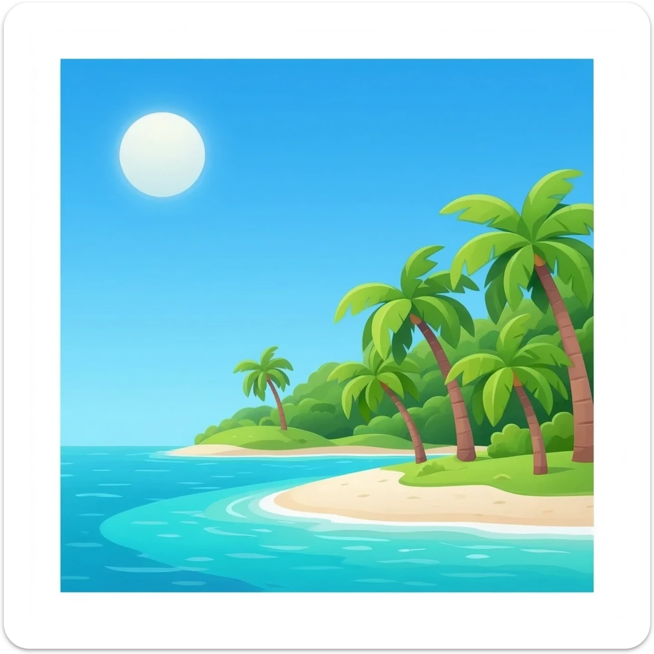 Island with beautiful sea sticker