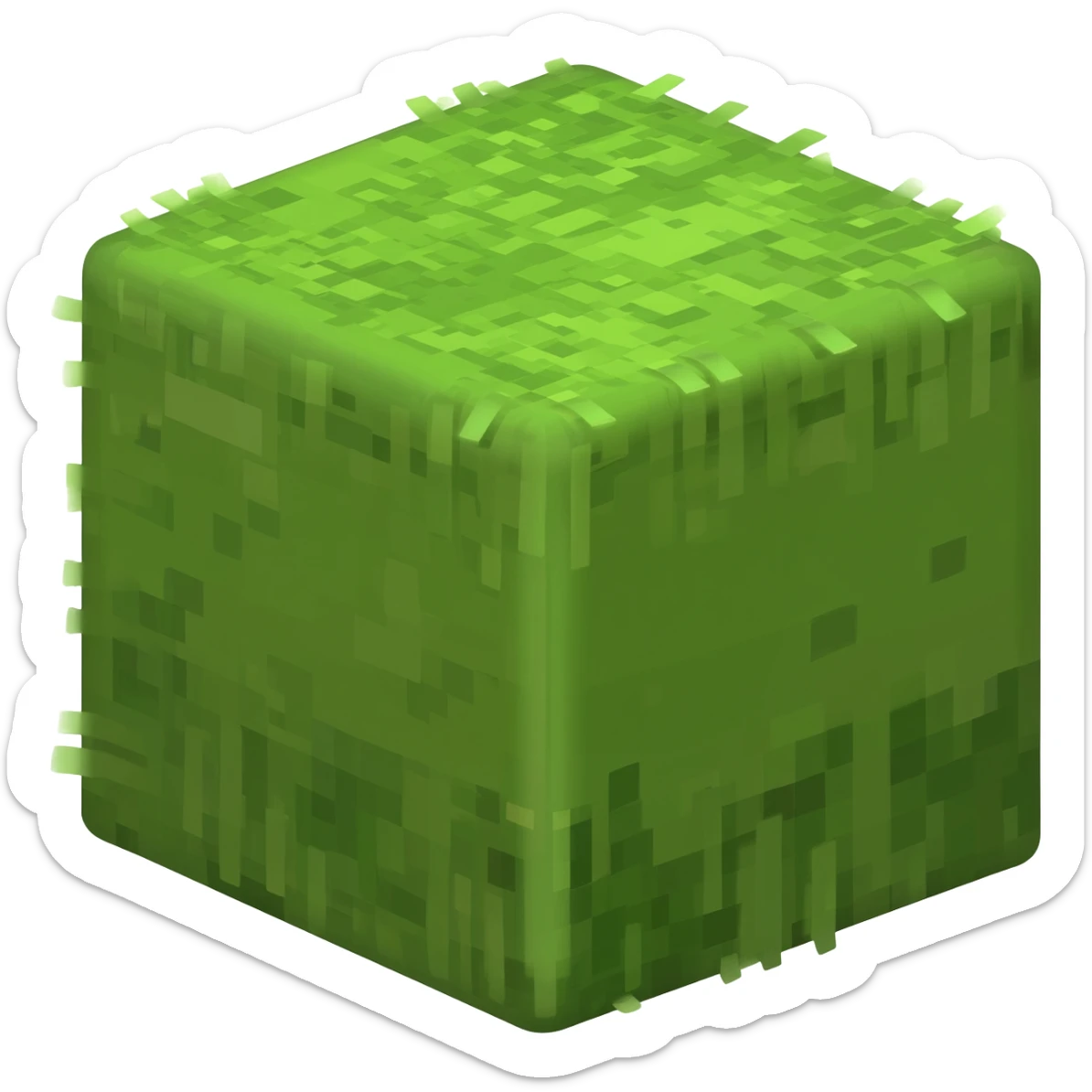 Minecraft grass block sticker