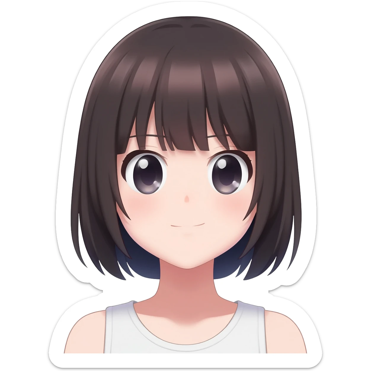 Anime girl sticker