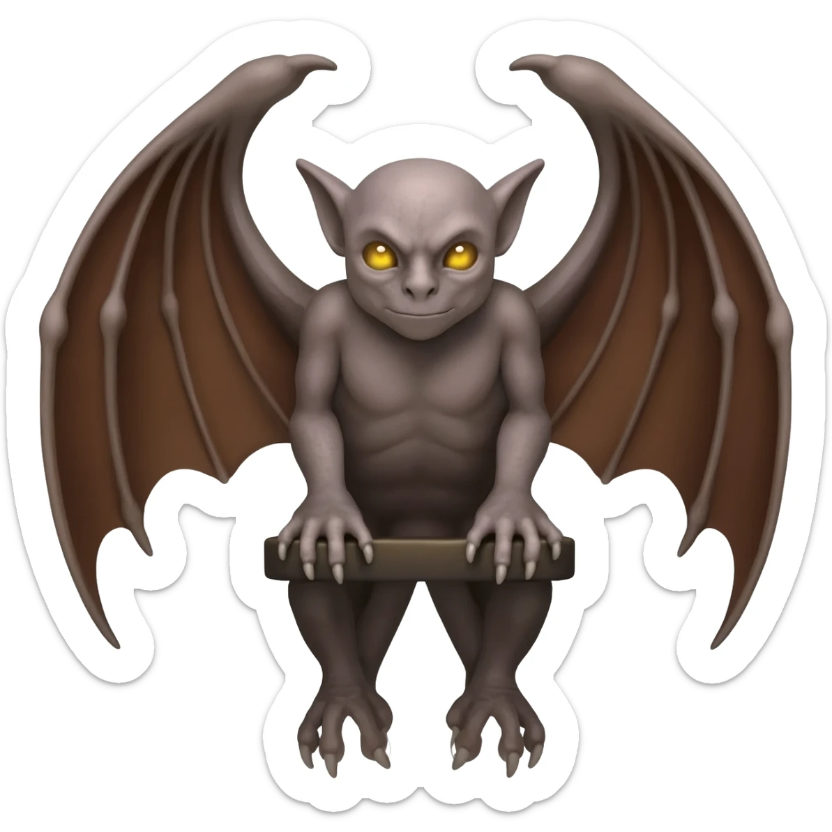 Gargoyle Seat with wings sticker