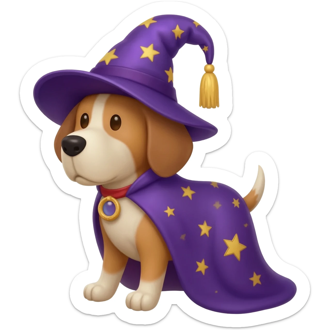 Dog wizard sticker