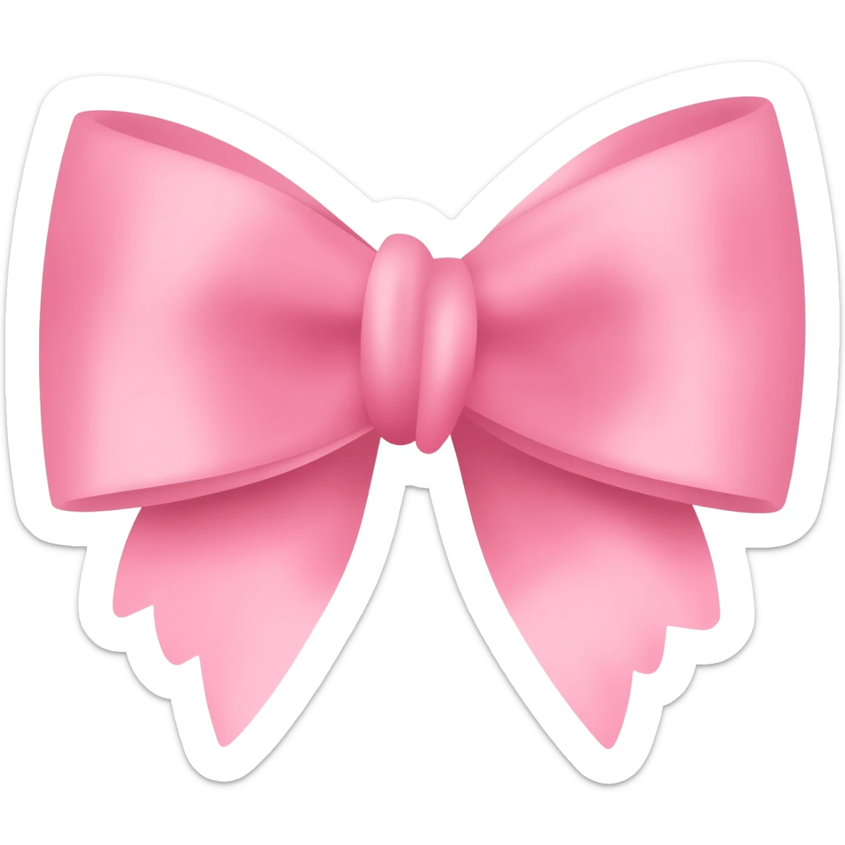 pink hairbow thin sticker